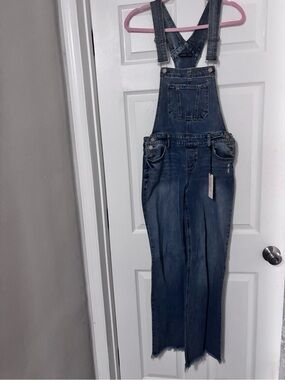 Sincerely Jules Dark Blue Denim Overalls